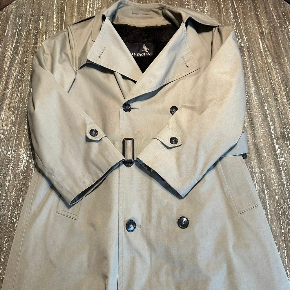 Gleneagles Modern Classics Trench Coat w/ Belt Rain Repellent Tan Men’s Size 38S